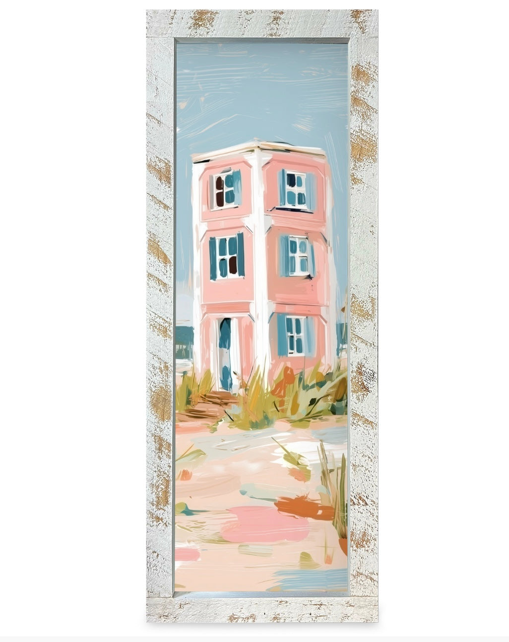 Skinny Pink Bumblebee Tower Artwork - VERTICAL