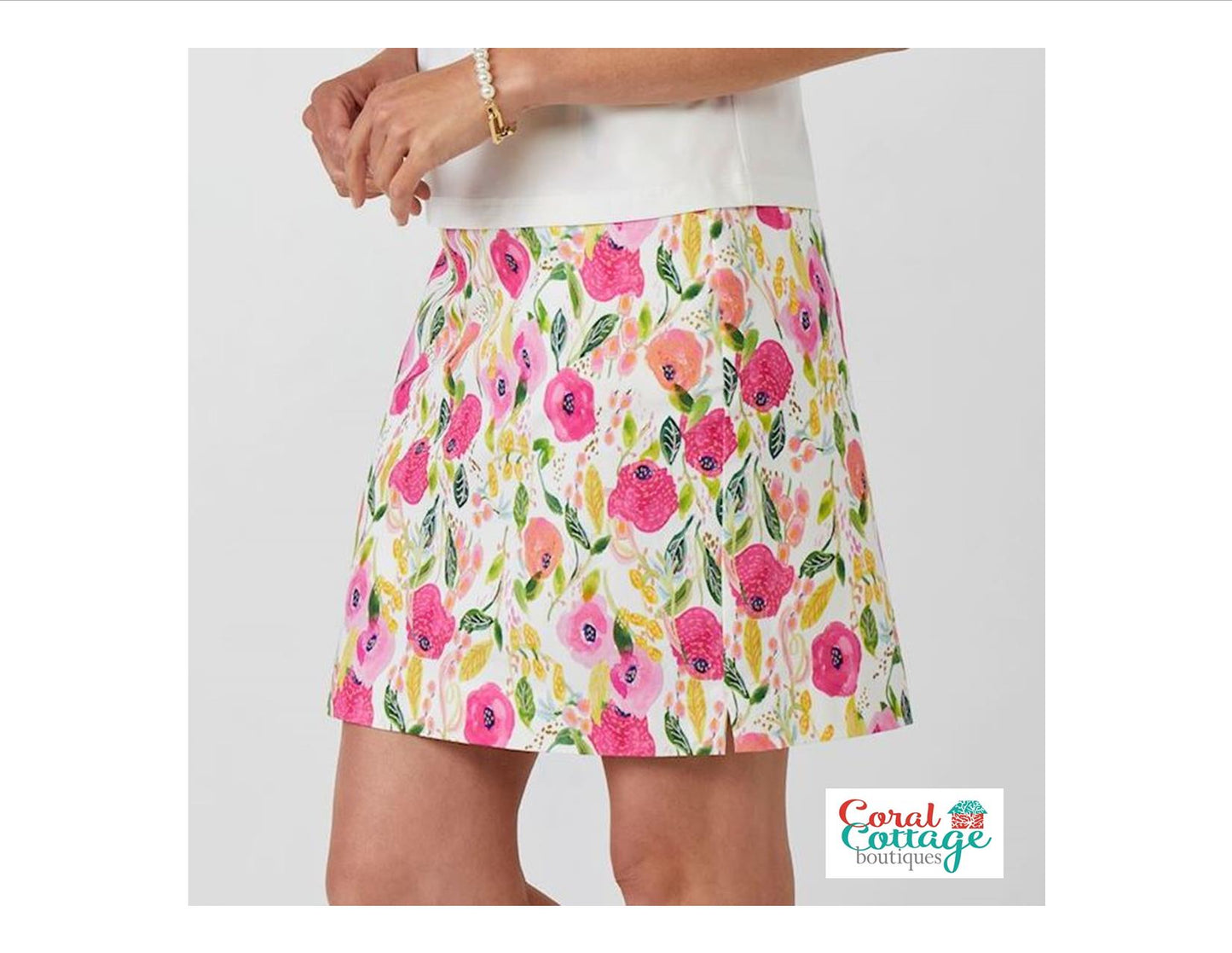 Peony Print Skort