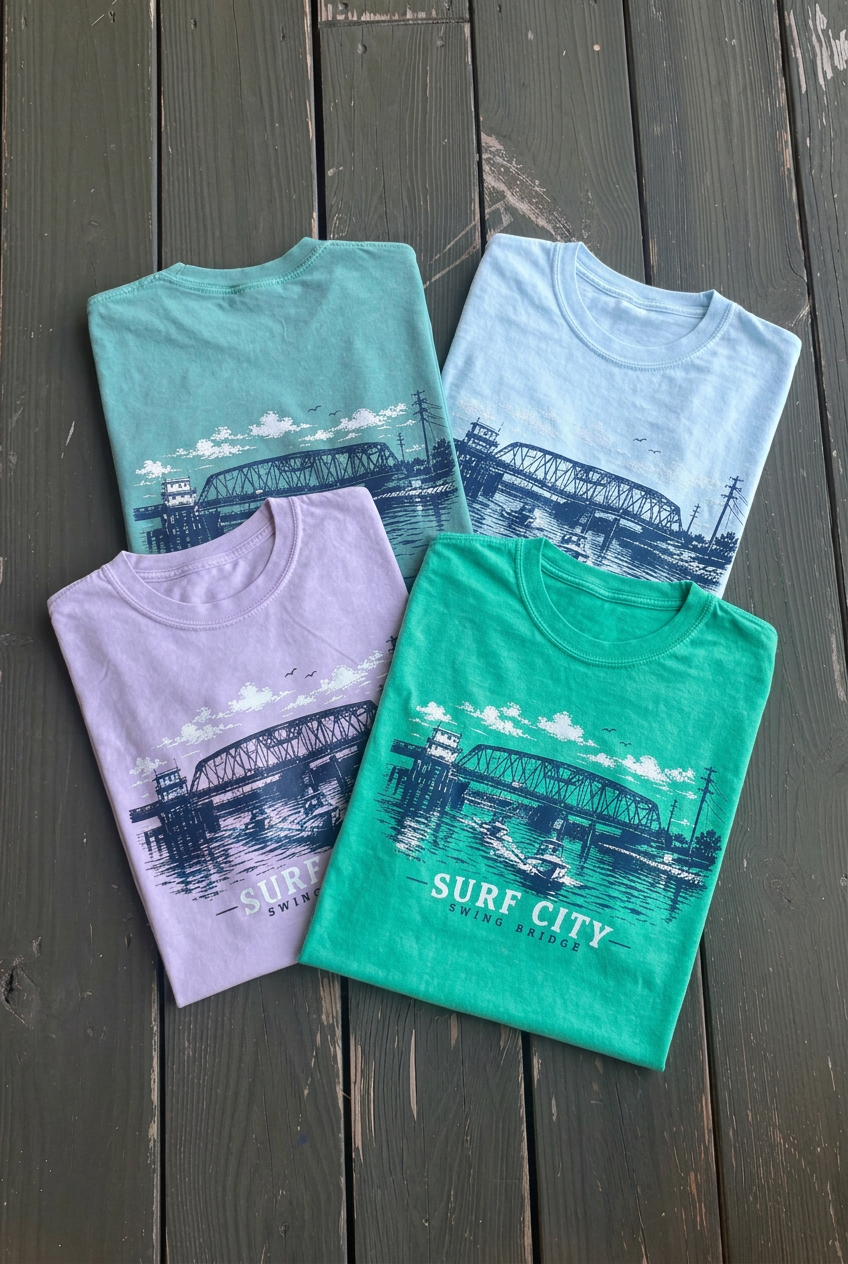 Surf City Swing Bridge Short Sleeve T-Shirt
