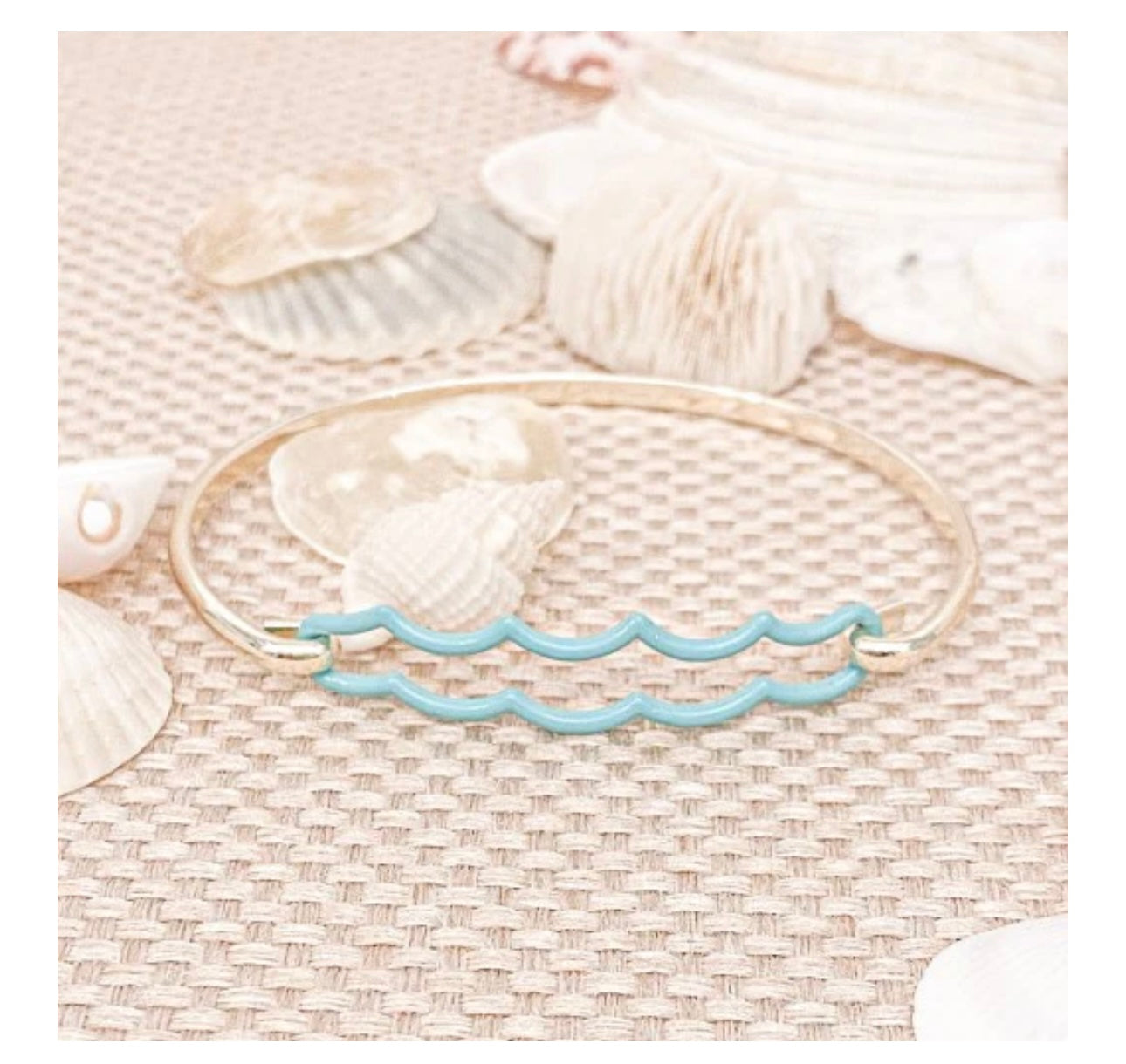 Beach and Back Ocean Wave Bracelet - Mint