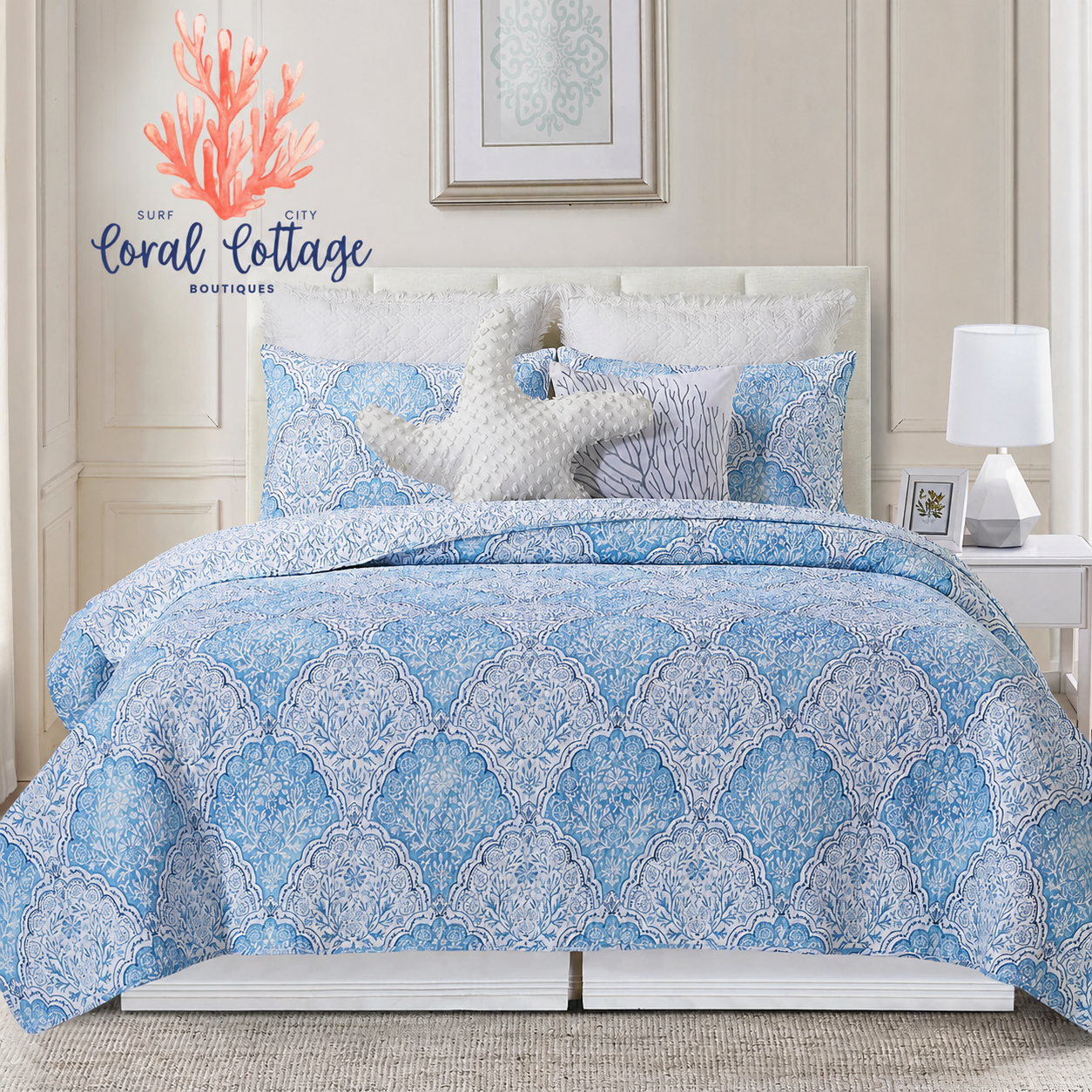 Coastal Chinoiserie Bedding