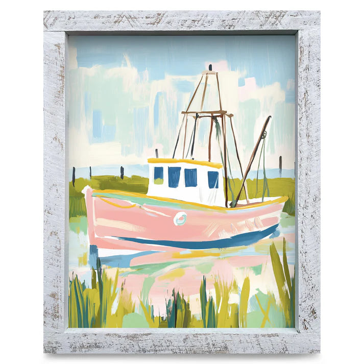 Shrimp Boat Artwork - VERTICAL