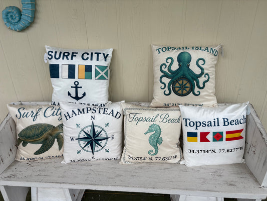 Surf City Flag Pillow