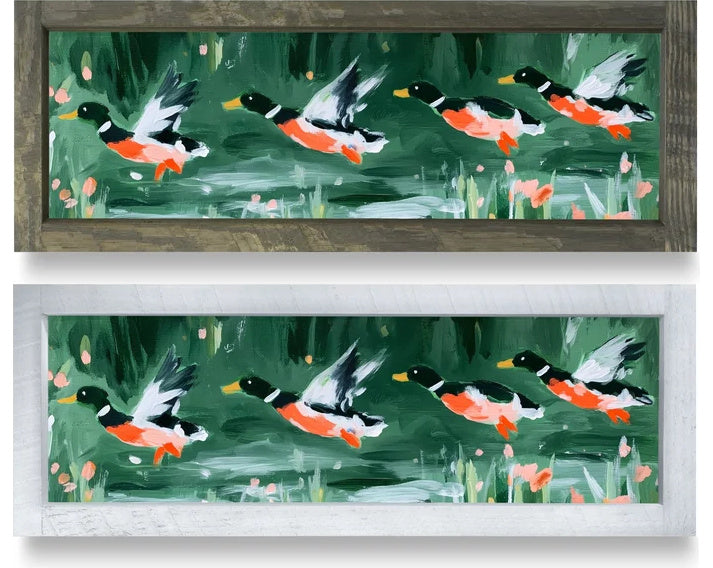 Mallards In Flight Skinny Artwork