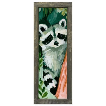 Curious Garden Raccoon Skinny Artwork