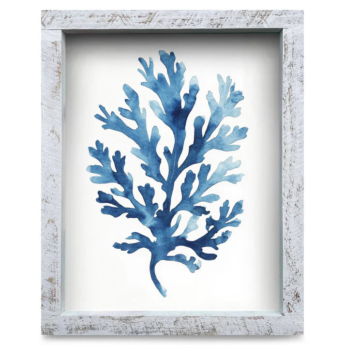 Watercolor Navy Botanical Artwork - VERTICAL