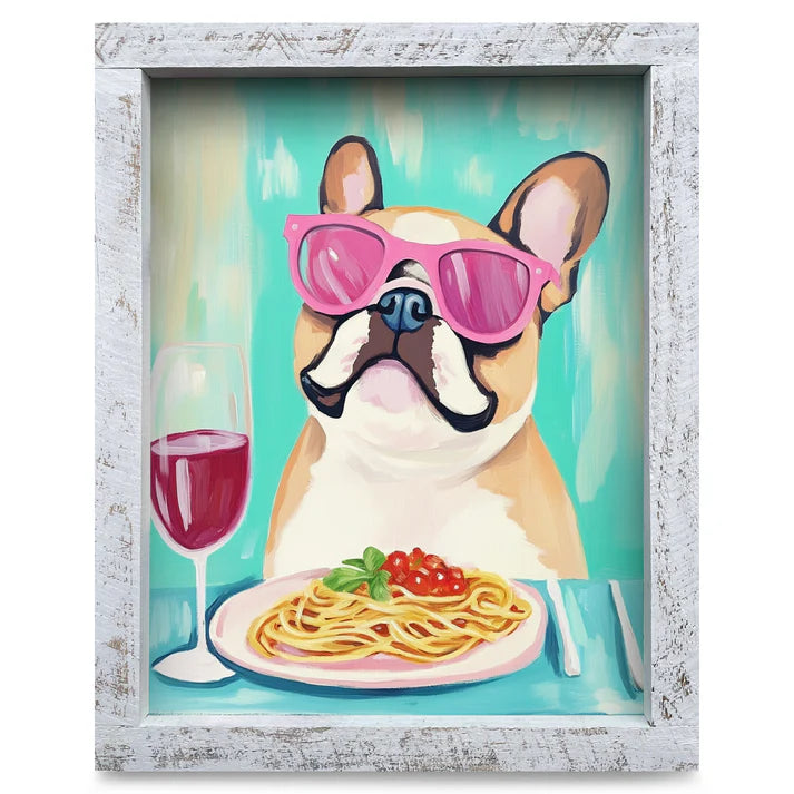 Date Night French Bulldog Artwork - VERTICAL