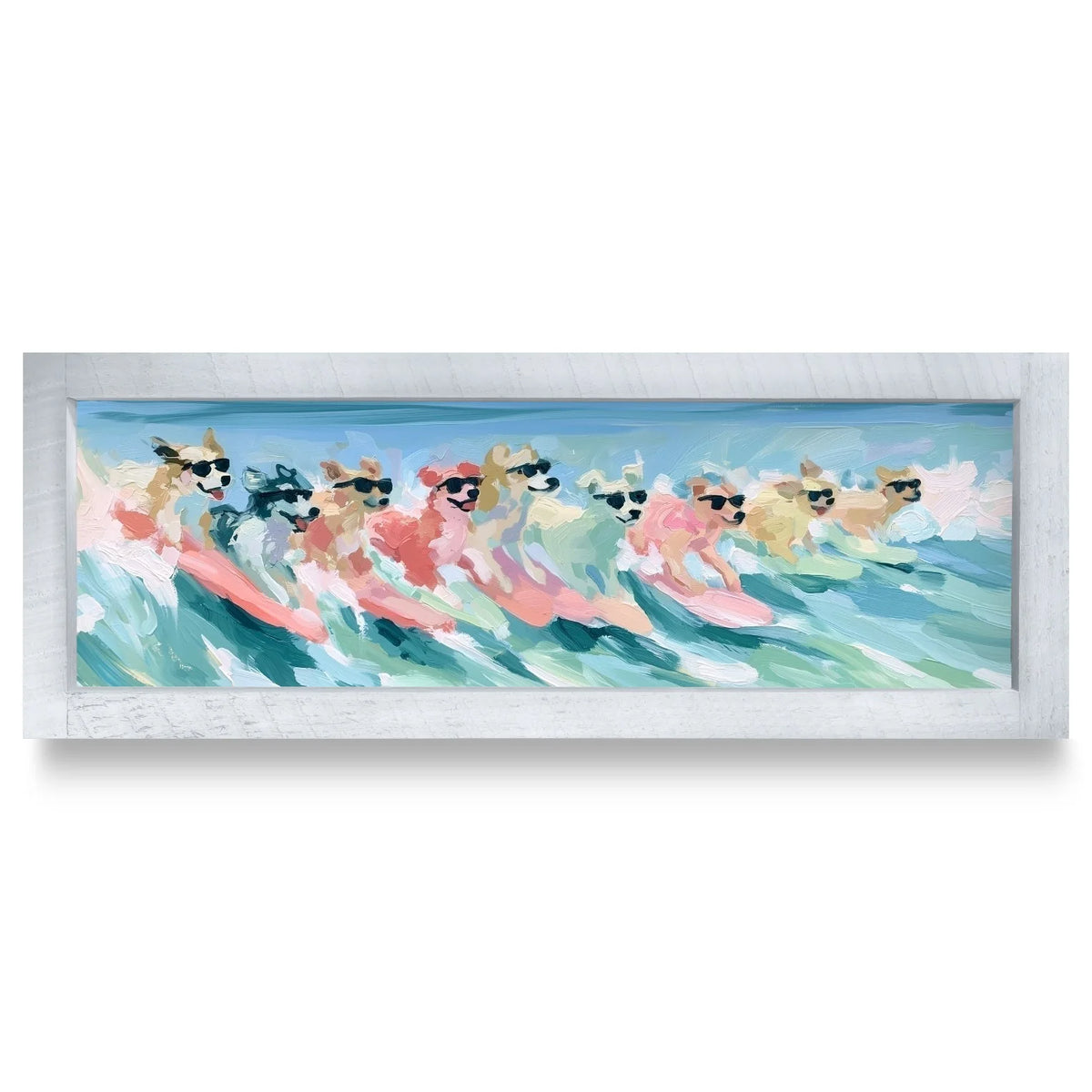 Surfing Dogs In Shades Skinny Artwork
