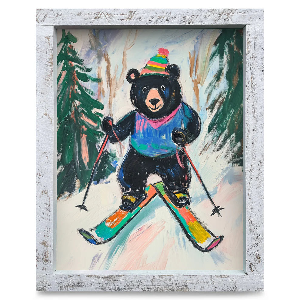 Art-Lake/Lodge-Black Bear Skier