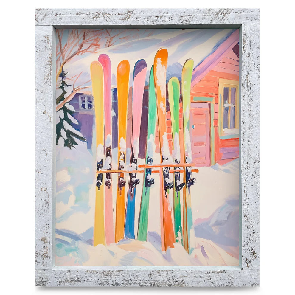 Art-Lake/Lodge-Colorful Ski Lodge