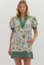 Load image into Gallery viewer, Floral Contrast Band Dress