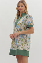 Load image into Gallery viewer, Floral Contrast Band Dress