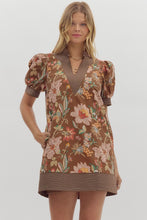 Load image into Gallery viewer, Floral Contrast Band Dress