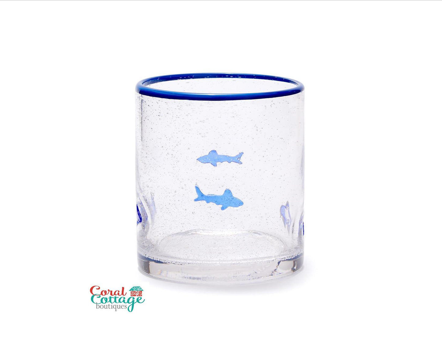 16oz Shark Double Old Fashion Glass