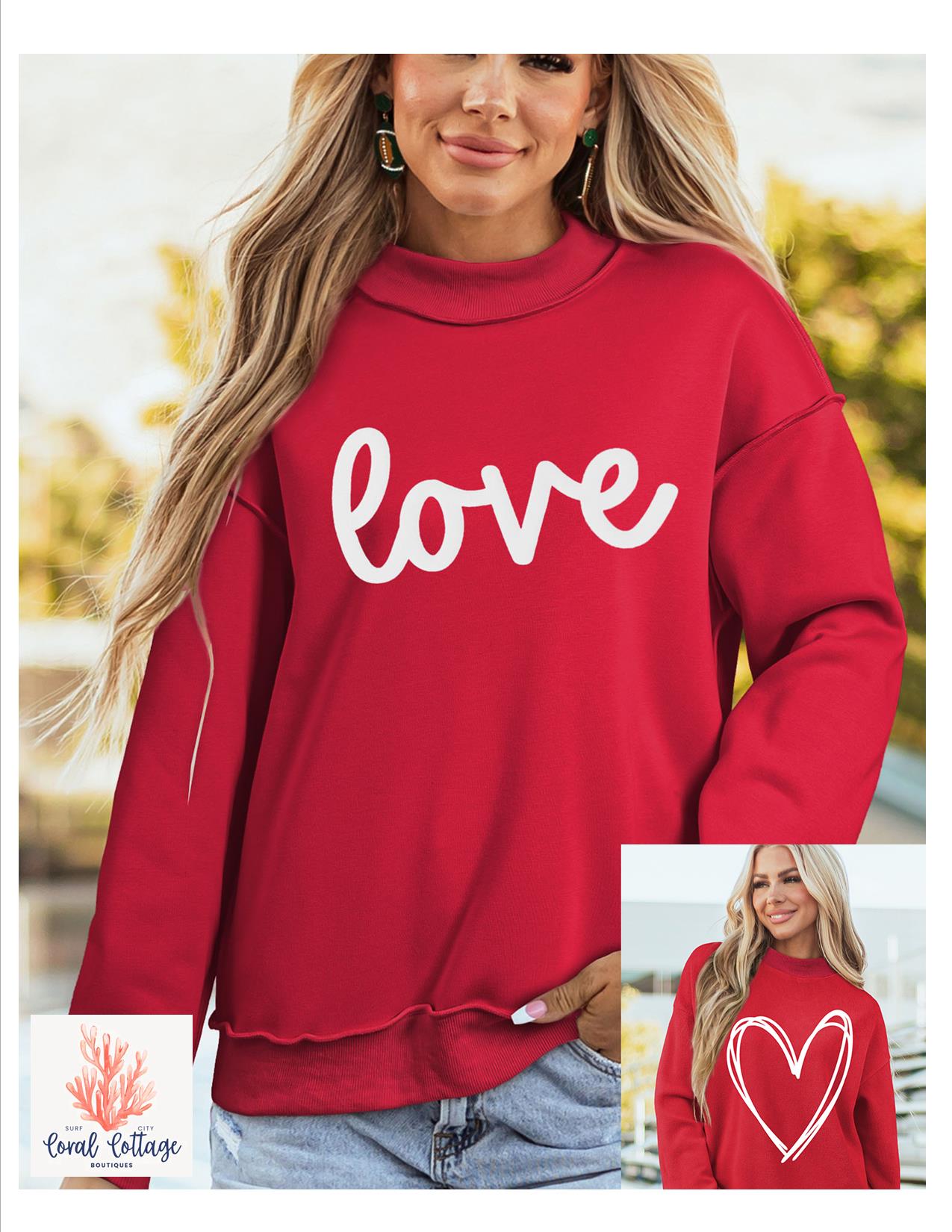 Racing Red Reversible Sweatshirt