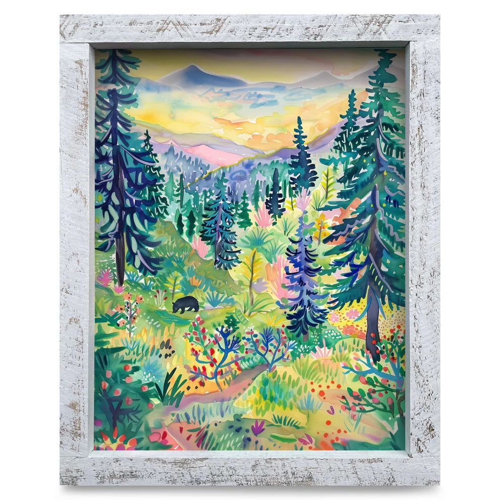 Art-Lake/Lodge-Watercolor Black Bear Playground