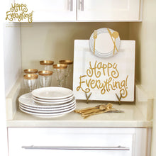 Load image into Gallery viewer, Happy Everything Big Square Platter - White Stripe