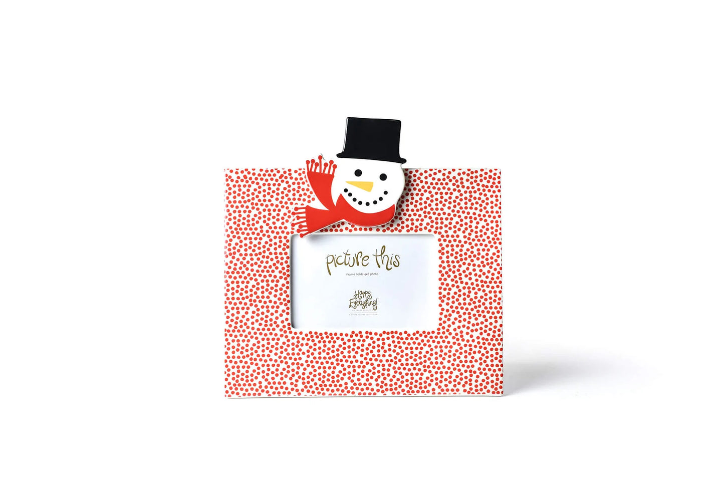 Happy Everything Frame - Red Small Dot