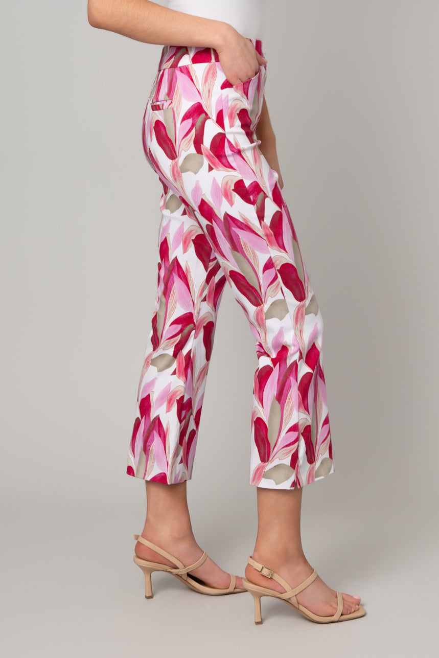 Printed Pull On Millennium Cropped Flare Pant