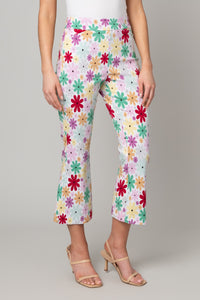 Printed Pull On Millennium Cropped Flare Pant