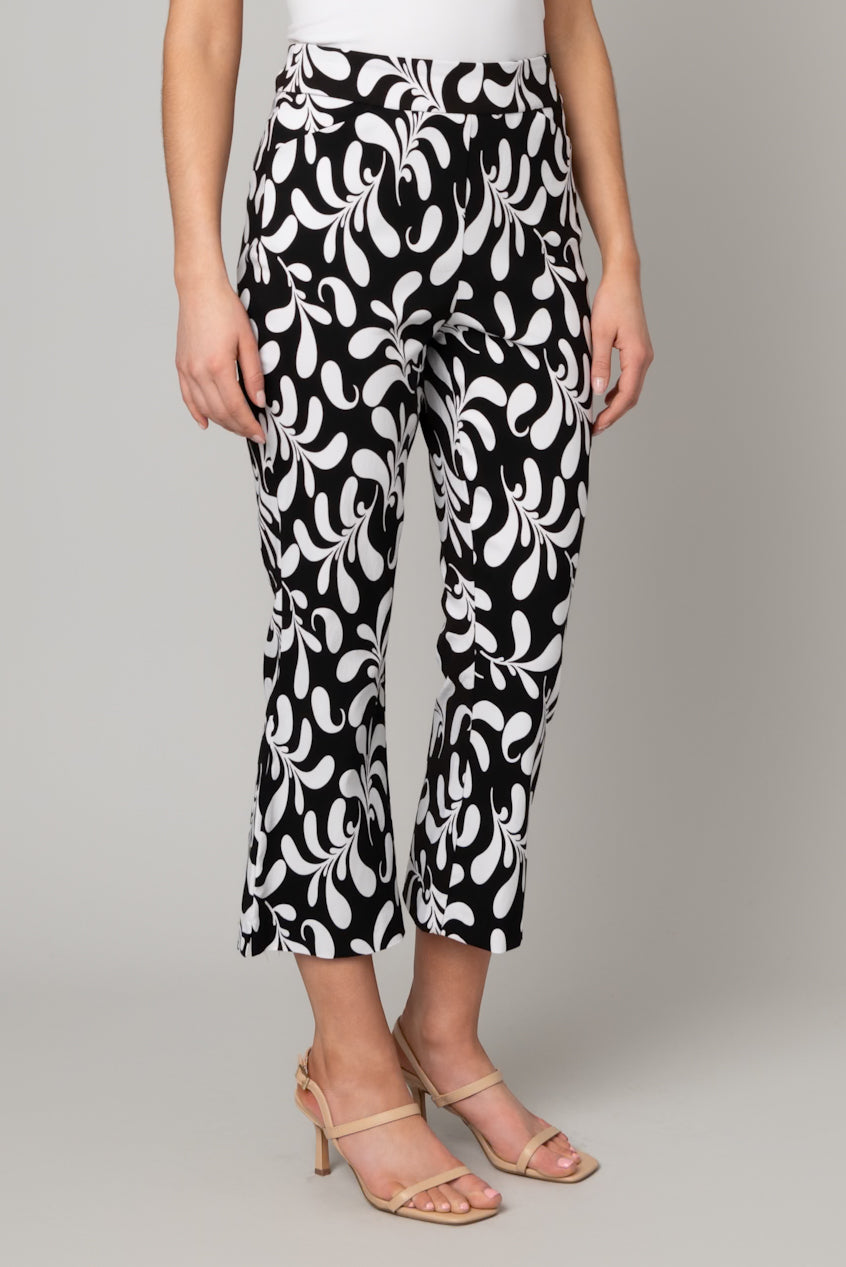 Printed Pull On Millennium Cropped Flare Pant
