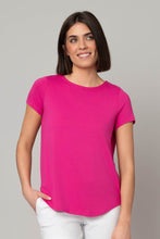 Load image into Gallery viewer, Crew Neck Hi-Lo Hem Tee