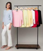 Load image into Gallery viewer, Juliana Crepe 3/4 Sleeve Hi-Lo Tee