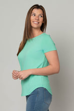 Load image into Gallery viewer, Crew Neck Hi-Lo Hem Tee