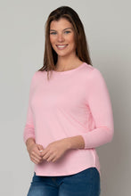 Load image into Gallery viewer, Juliana Crepe 3/4 Sleeve Hi-Lo Tee