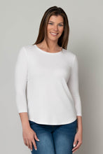 Load image into Gallery viewer, Juliana Crepe 3/4 Sleeve Hi-Lo Tee