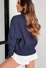 Load image into Gallery viewer, Fleece Lined Quarter Zip Pocket Crewneck Pullover