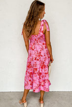 Load image into Gallery viewer, Pink Tiered Floral Dress