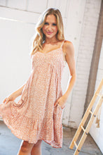 Load image into Gallery viewer, Ditzy Floral Babydoll Button Pocketed Sleeveless Dress