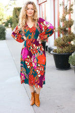 Load image into Gallery viewer, Stand For Love Fuchsia Floral Print Fit and Flare Dress