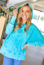 Load image into Gallery viewer, Call On Me Teal French Terry Snap Button Hoodie