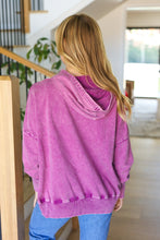 Load image into Gallery viewer, Call On Me Violet French Terry Snap Button Hoodie