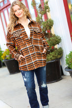Load image into Gallery viewer, Feeling Bold Rust Plaid &amp; Animal Print Button Down Jacket