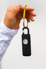 Load image into Gallery viewer, Black Personal Alarm Flashlight Keychain