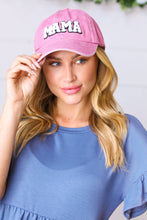 Load image into Gallery viewer, Pink Cotton &quot;MAMA&quot; Adjustable Baseball Cap