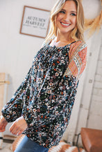 Load image into Gallery viewer, Boho Floral Ethnic Print Front Tie Woven Blouse