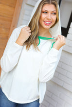 Load image into Gallery viewer, Feeling It Kelly Green Clover Cut Out Terry Hoodie