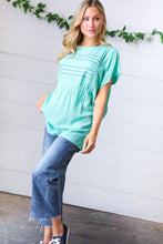 Load image into Gallery viewer, Mint Boho Embroidered Dolman Top
