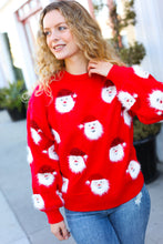 Load image into Gallery viewer, Santa Claus Sparkle Fuzzy Knit Sweater