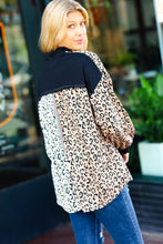 Load image into Gallery viewer, Fun Days Ahead Camel Leopard Color Block Button Down Pullover