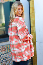 Load image into Gallery viewer, Layer Up Orange Plaid Flannel Button Down Shacket