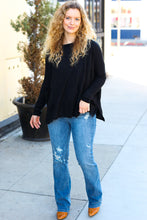 Load image into Gallery viewer, Sublime Black Hacci Dolman Pocketed Sweater Top