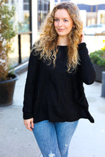 Load image into Gallery viewer, Sublime Black Hacci Dolman Pocketed Sweater Top