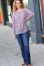 Load image into Gallery viewer, Magenta &amp; Teal Vintage Two Tone Knit Top