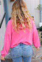Load image into Gallery viewer, Ready to Relax Hot Pink Half Zip French Terry Hoodie