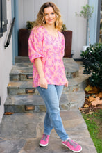 Load image into Gallery viewer, Making Moves Peach &amp; Pink Floral Peplum Woven Top